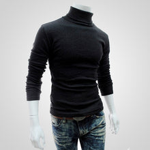 Load image into Gallery viewer, Puimentiua 2019 Autumn Winter Men's Sweater Males Turtleneck Solid Color Casual Sweater Homme Slim Fit Knitted Cotton Pullovers