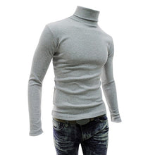 Load image into Gallery viewer, Puimentiua 2019 Autumn Winter Men's Sweater Males Turtleneck Solid Color Casual Sweater Homme Slim Fit Knitted Cotton Pullovers